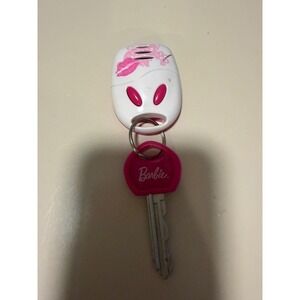 Vintage 2004 Barbie Toy Car Key and Fob Mattel KIDdesigns Pink White no sound